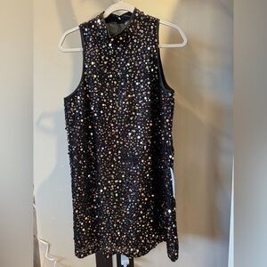 Venus Mockneck Sequin Mini Dress size 8 brand new